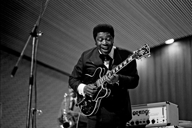 <p>B. B. King, durante una actuación.</p>