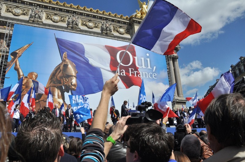 <p>Mitín del Primero de mayo, del Frente Nacional en 2012.</p>