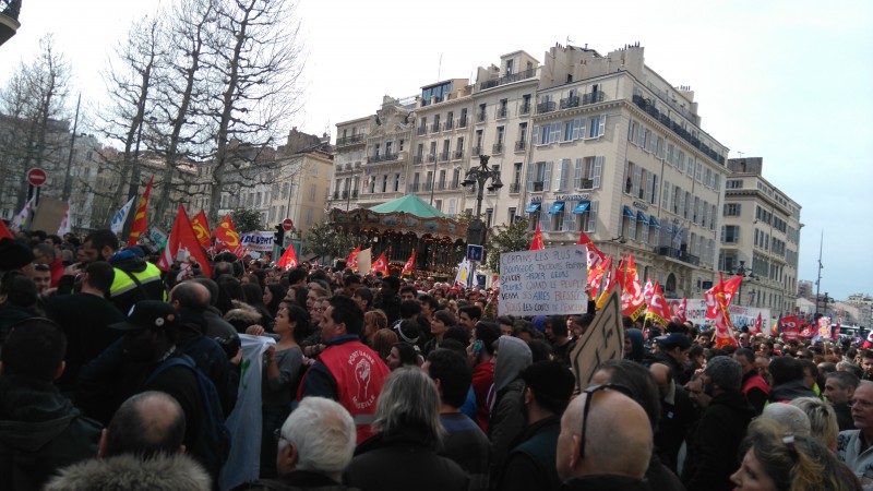 <p>Manifestación contra la reforma laboral el 9 de Marzo de 2016 en Marsella. </p>