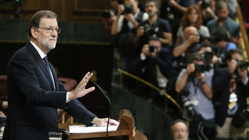 <p>Mariano Rajoy, durante la sesión de investidura en la que fue elegido presidente del Gobierno.</p>