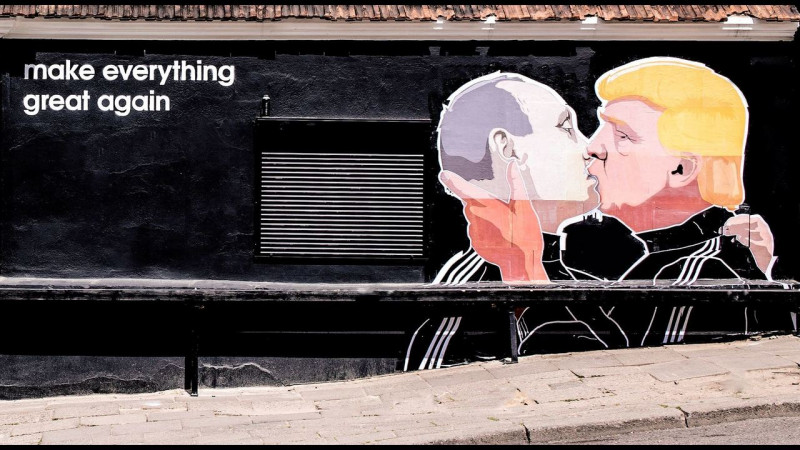 <p>Mural de Trump y Putin en Vilna, Lituania.</p>