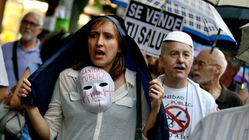 <p>Manifestación en defensa de la sanidad pública madrileña.</p>