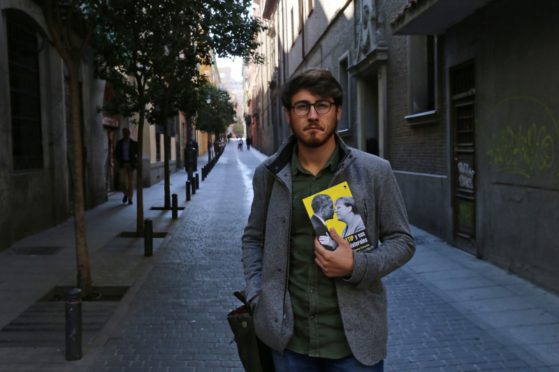 <p>Ekaitz Cancela, después de presentar su libro sobre el TTIP en Madrid. </p>
