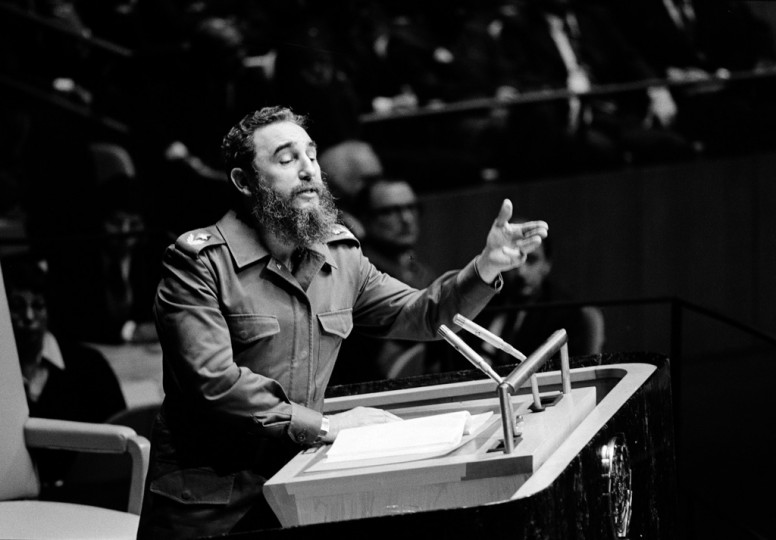 <p>Fidel Castro Ruz, líder de la Revolución cubana, habla ante la Asamblea General de la ONU en octubre de 1979 </p>
