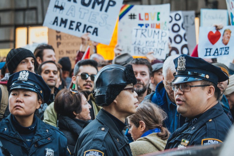 <p>Manifestación de protesta contra Trump en Nueva York el pasado 12 de noviembre.</p>
