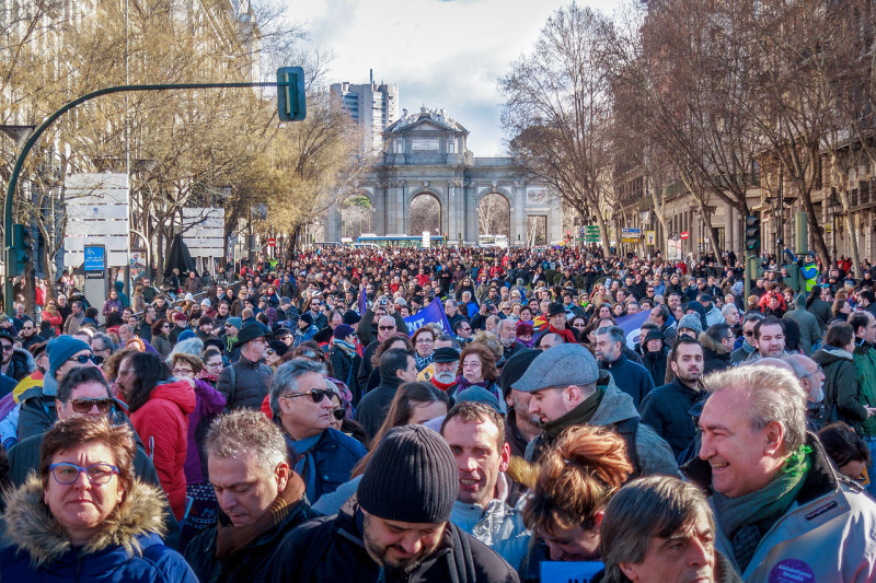 <p>La Marcha del Cambio convocada por Podemos el 31 de enero de 2015.</p>