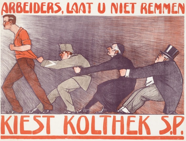 <p>“Trabajadores, no os dejéis detener”. 1918</p>