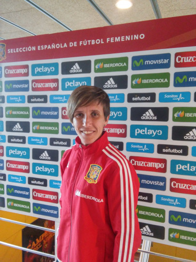 <p>La jugadora Sonia Bermúdez durante una concentración con la Selección Española</p>