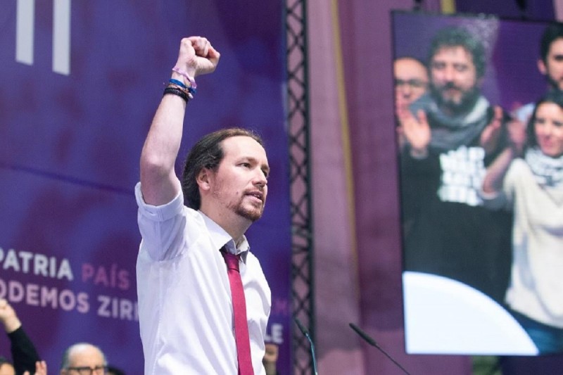 <p>Pablo Iglesias, tras ser elegido como secretario general de Podemos en Vistalegre II.</p>