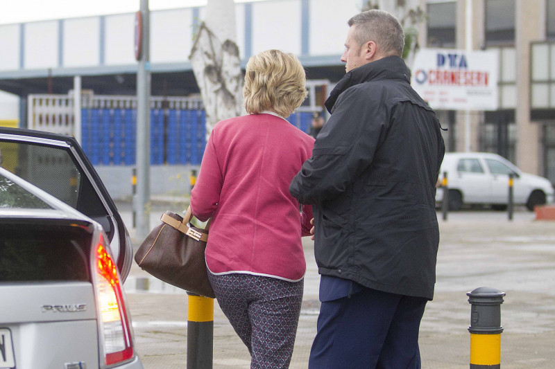 <p>Esperanza Aguirre, a su llegada a la Audiencia Nacional. </p>