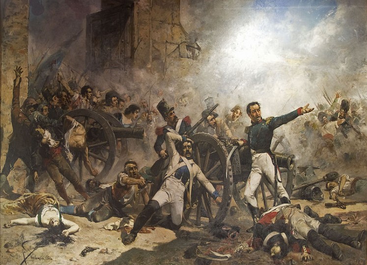 <p><em>Muerte de Pedro Velarde y Santillán, durante la defensa del Parque de Artillería de Monteleón, </em>de Joaquín Sorolla.</p>