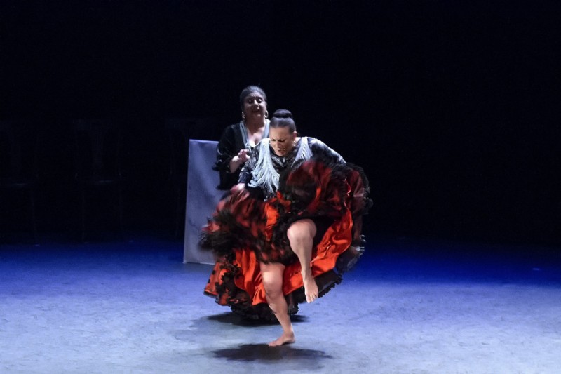 <p>La Lupi, junto a Chelo Pantoja en el Teatro Fernán Gómez durante el Festival Flamenco de Madrid. Junio de 2017. </p>