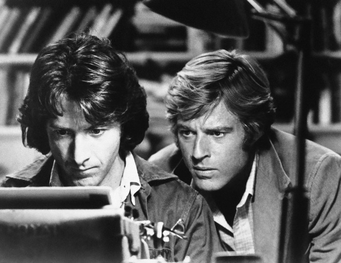 <p>Dustin Hoffman y Robert Redford, en ‘Todos los hombres del presidente’ (1976).</p>