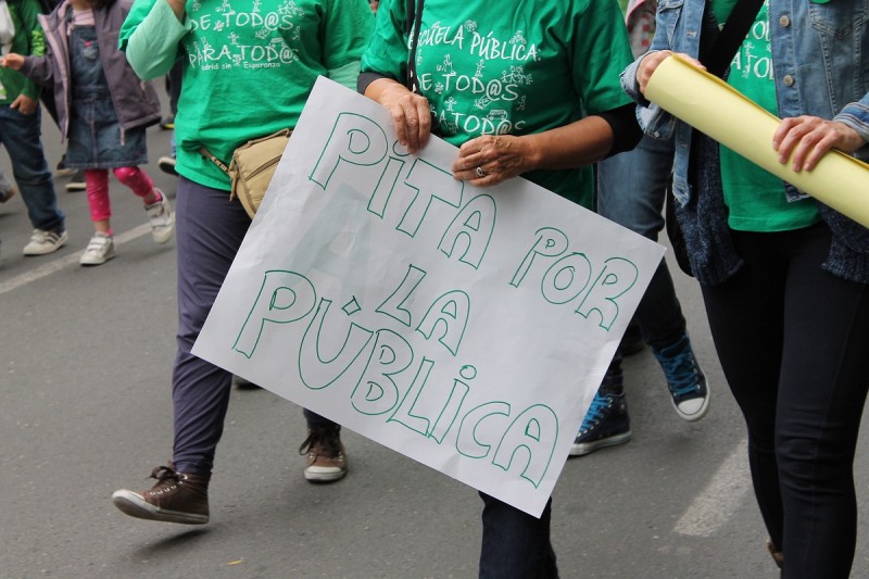 <p>Manifestación en defensa de la escuela pública en Collado Villalba (Madrid) en 2013.</p>
