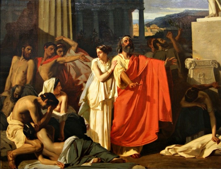 <p><em>Oedipe s'exilant à Thèbes</em>, Eugène Ernest Hillemacher, 1843. </p>