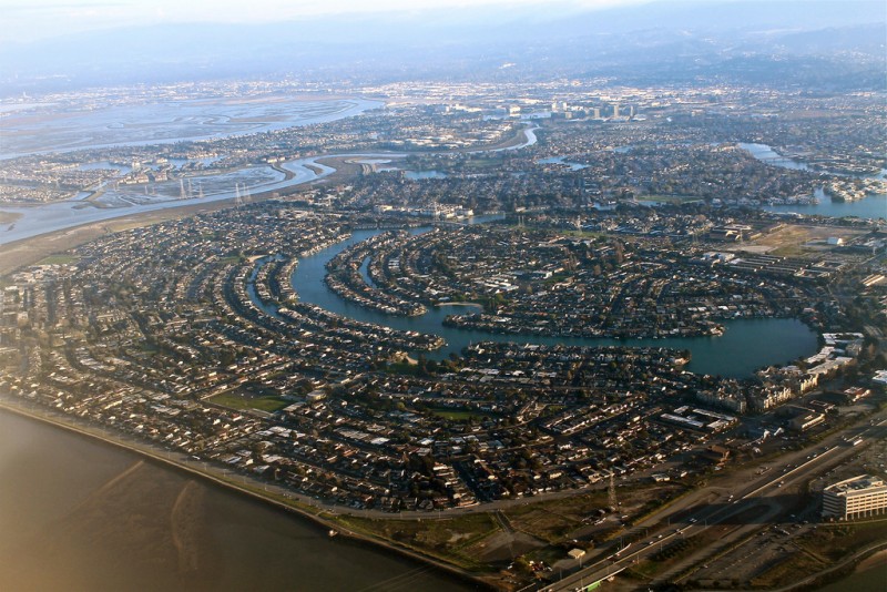 <p>Plano aéreo de Silicon Valley, California. </p>