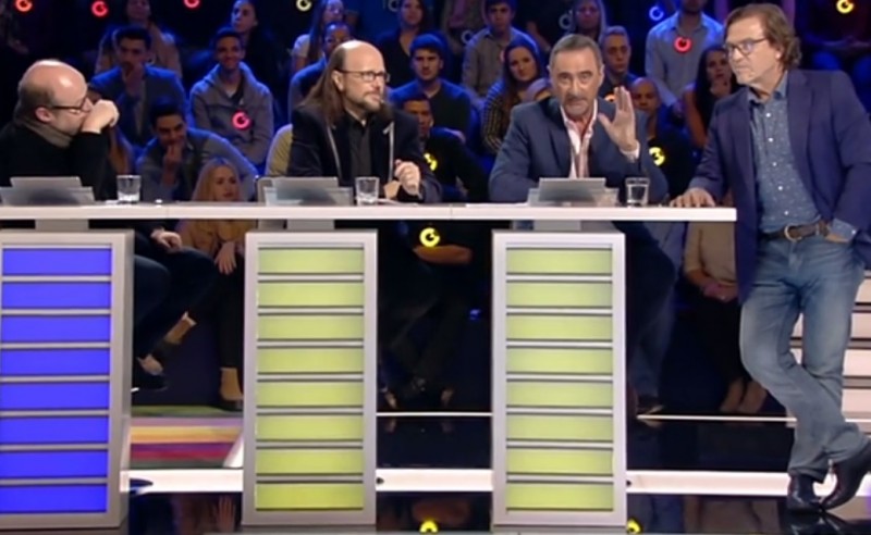 <p>Salvador Sostres, Santiago Segura, Carlos Herrera y Pepe Navarro, durante el programa ¿Cómo lo ves?, dedicado al acoso sexual. </p>