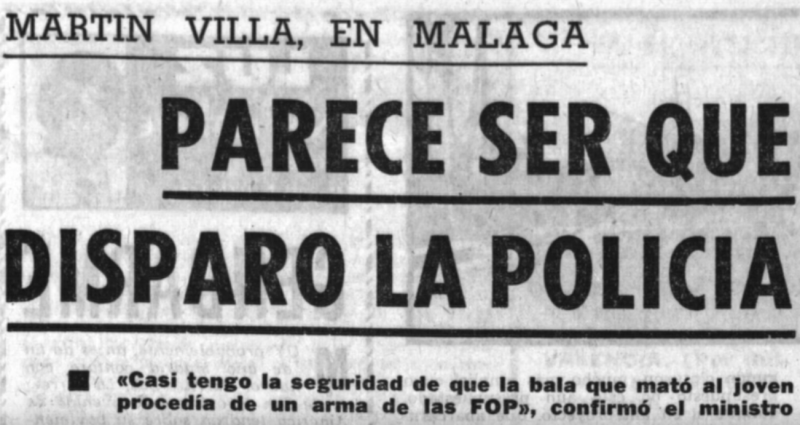<p>Noticia de un periódico de la época sacada del documental García Caparrós Vive.</p>