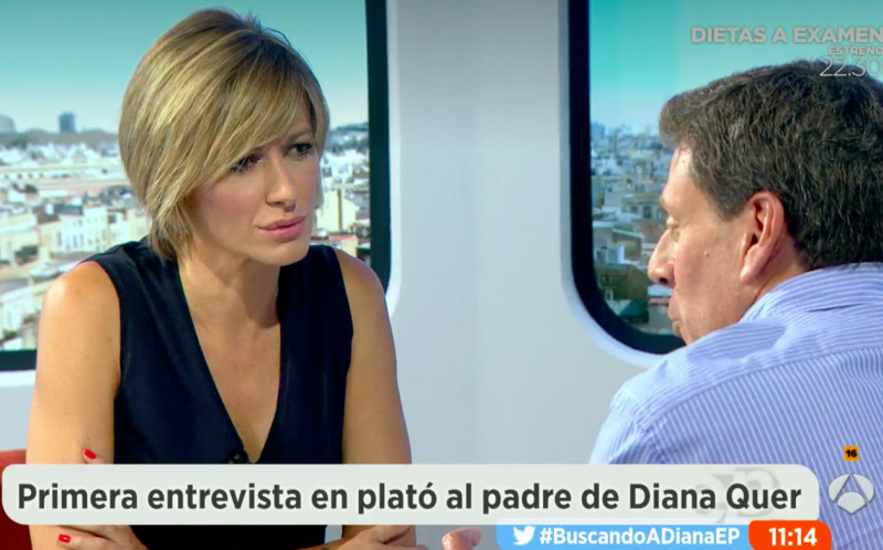 <p>Susana Griso entrevista al padre de Diana Quer en Espejo Público.</p>