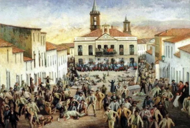 <p><em>El año de los tiros. 4 de febrero de 1888</em>. Obra de Antonio Romero Alcaide</p>