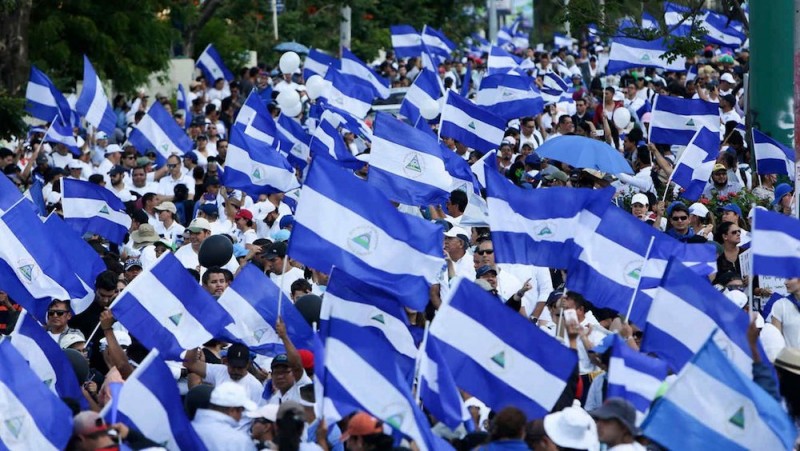 <p>Manifestación por la paz en Managua (Nicaragua) del 24 de abril.</p>