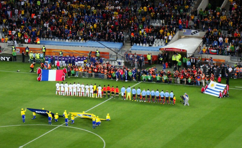 <p>Partido Uruguay-Francia del Mundial de Sudáfrica 2010.</p>