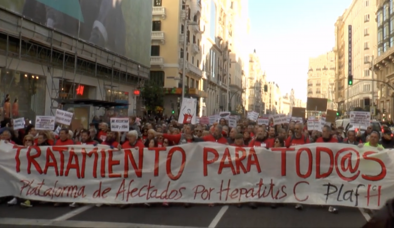 <p>Manifestación contra la especulación farmacéutica del pasado 18 de diciembre de 2015 en Madrid.</p>