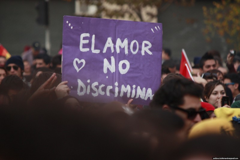 <p>Manifestación LGTBI en Santiago, 2015. </p>