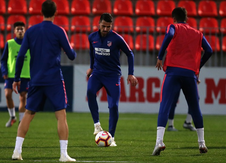 <p>El jugador Vitolo durante un entrenamiento.</p>