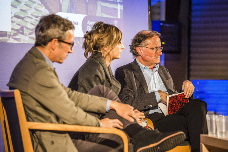 <p>José María Lassalle, Máriam Martínez-Bascuñán y Josep Ramoneda durante la bienal del pensamiento Ciutat oberta.</p>