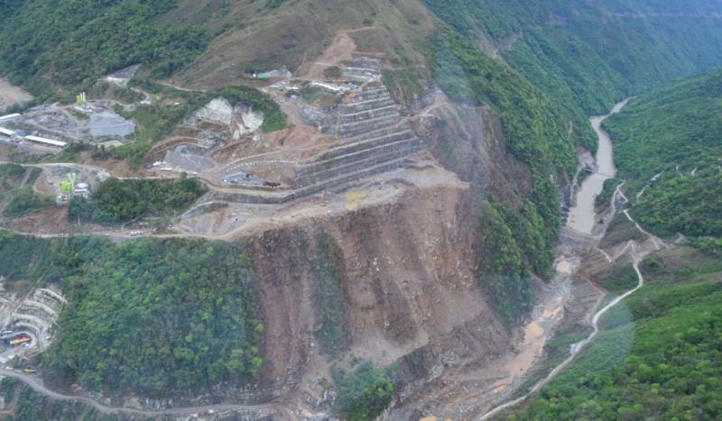 <p>Vista aérea de aerea del proceso de construcción de la Central Hidroeléctrica Ituango, en 2014.</p>