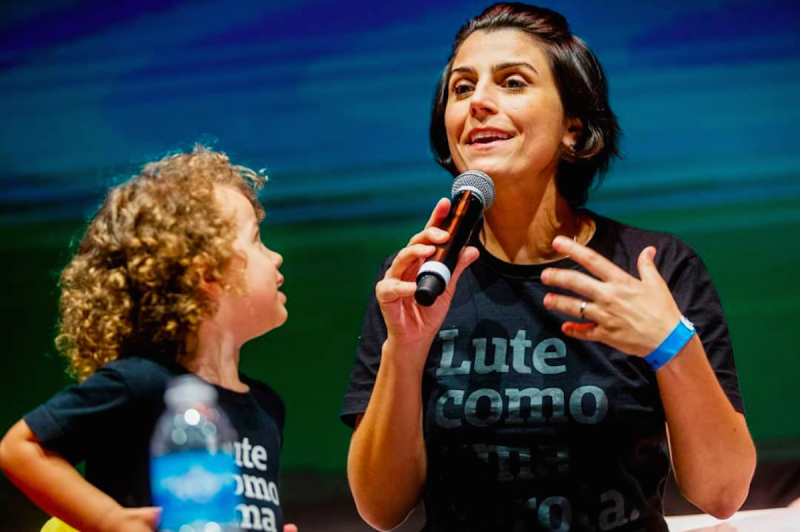 <p>Manuela D'Ávila durante una intervención en la conferencia Clacso 2018 celebrada en Buenos Aires.</p>