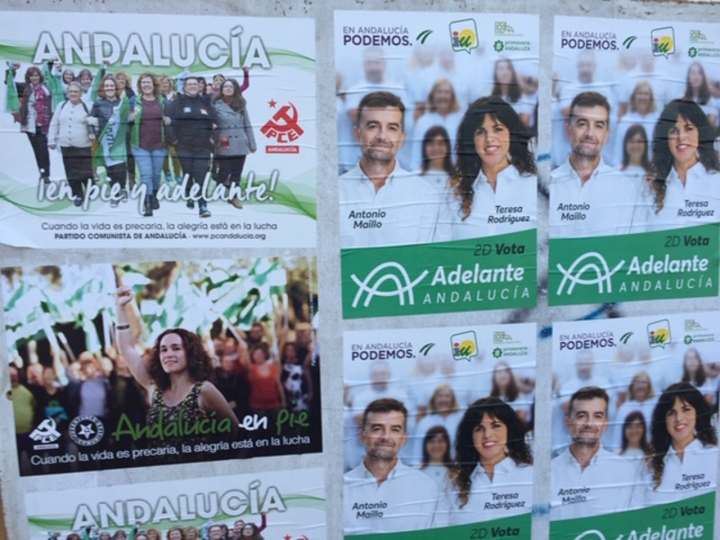 <p>Propaganda electoral de Adelante Andalucía y el PCE</p>