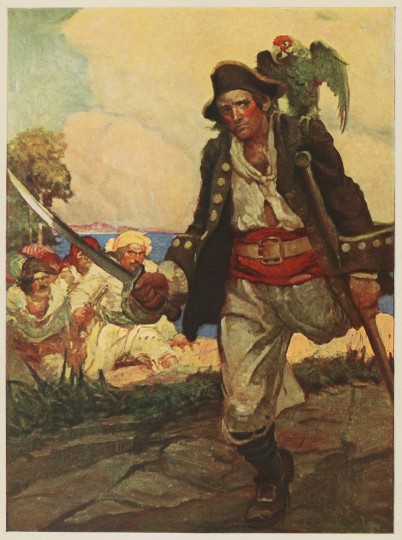 <p>Ilustración de una edición de 'La isla del tesoro' de 1915.</p>