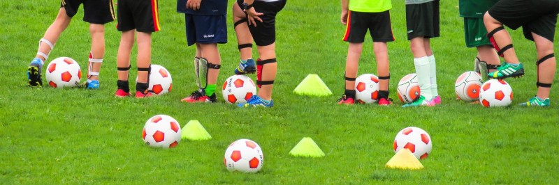 <p>Niños en un entrenamiento.</p>