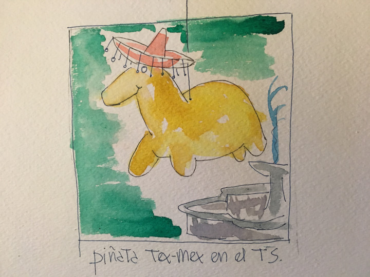 <p>Piñata tex-mex en el TS. </p>