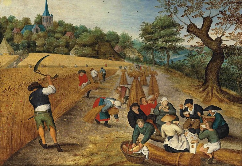 <p>Verano: los segadores (Pieter Bruegel el Joven, 1623).</p>