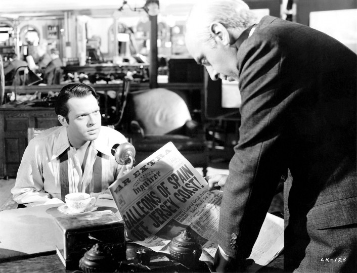 <p>Fotograma de 'Ciudadano Kane' (1941), película inspirada en el magnate de la prensa William Randolph Hearst,<br /> que hizo de los medios una herramienta de manipulación política y del amarillismo un gran negocio.</p>