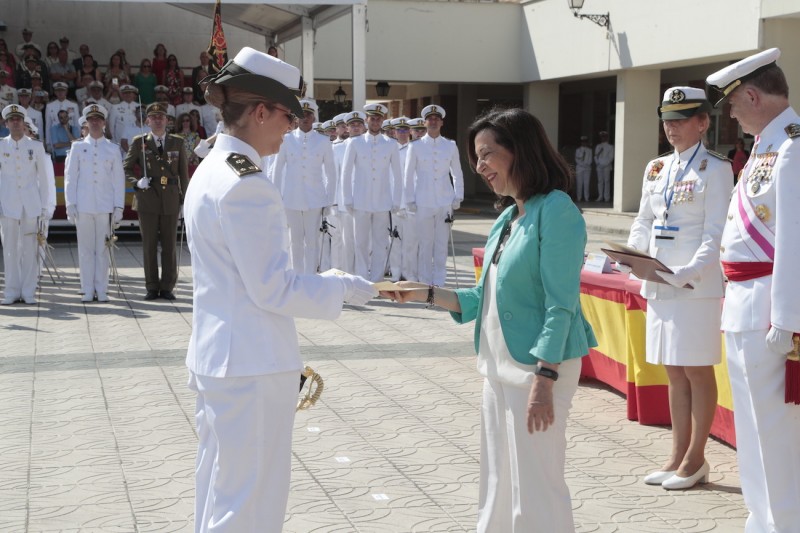 <p>Margarita Robles preside la entrega de Reales Despachos en la Academia Central de la Defensa el pasado 18 de julio.</p>