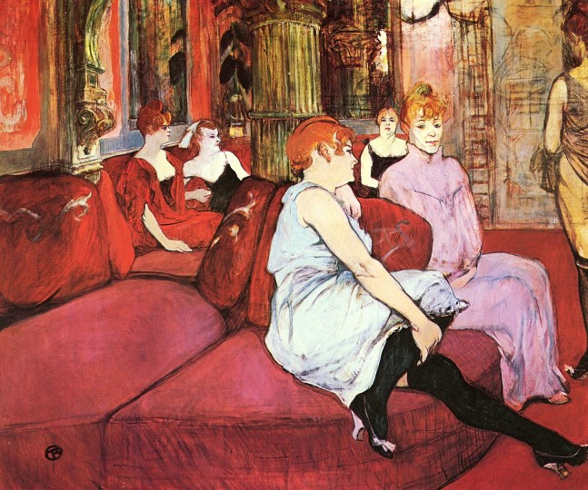<p>Au Salon de la rue des Moulins, de Henri de Toulouse-Lautrec</p>