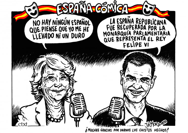 <p>Esperanza Aguirre y Pedro Sánchez.</p>