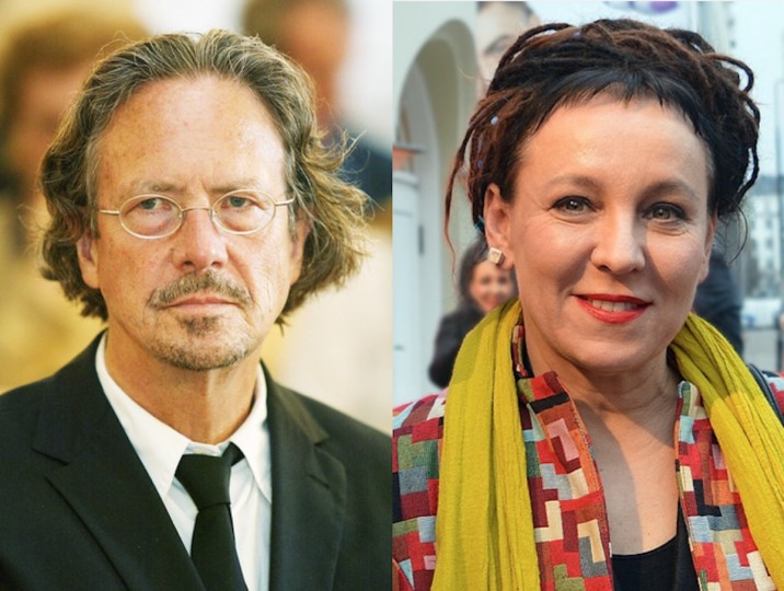 <p>Peter Handke y Olga Tokarczuk.</p>