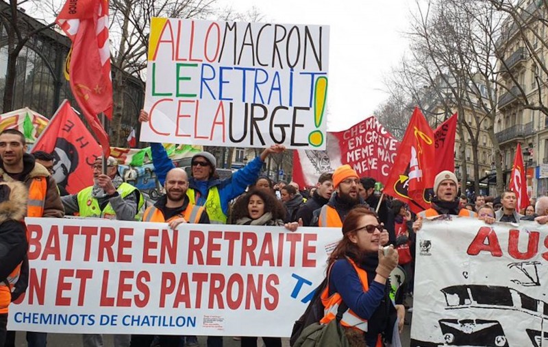 <p>Manifestación el pasado 28 de diciembre en París contra la reforma de las pensiones.</p>