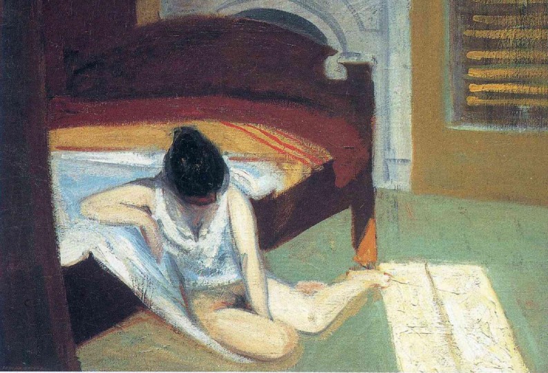 <p>Fragmento de 'Summer interior' (1909) de Edward Hopper.</p>