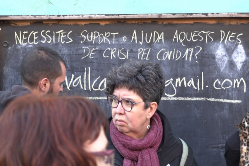 <p>Un momento de la primera y única asamblea de la Xarxa de Suport de Vallcarca. </p>