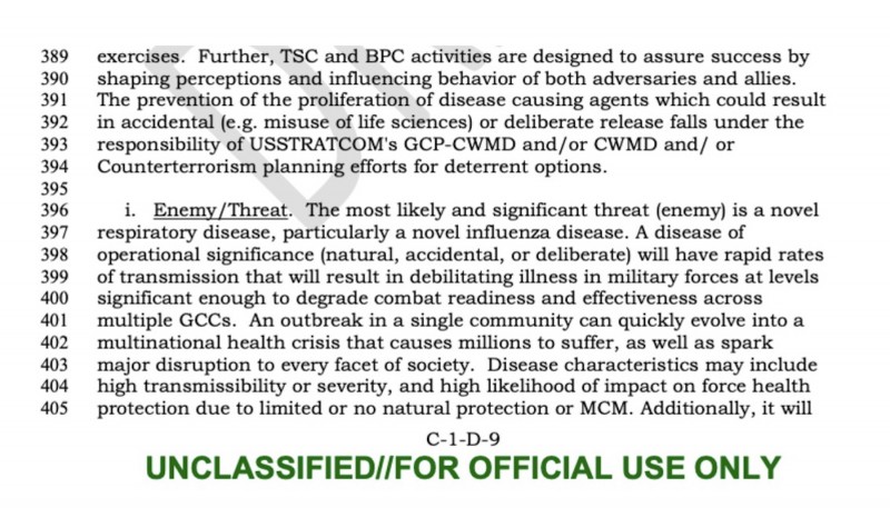 <p>Plan de la Sección del USNORTHCOM (Comando Norte de EE. UU.) 3560: la gripe pandémica y la respuesta ante las enfermedades infecciosas</p>