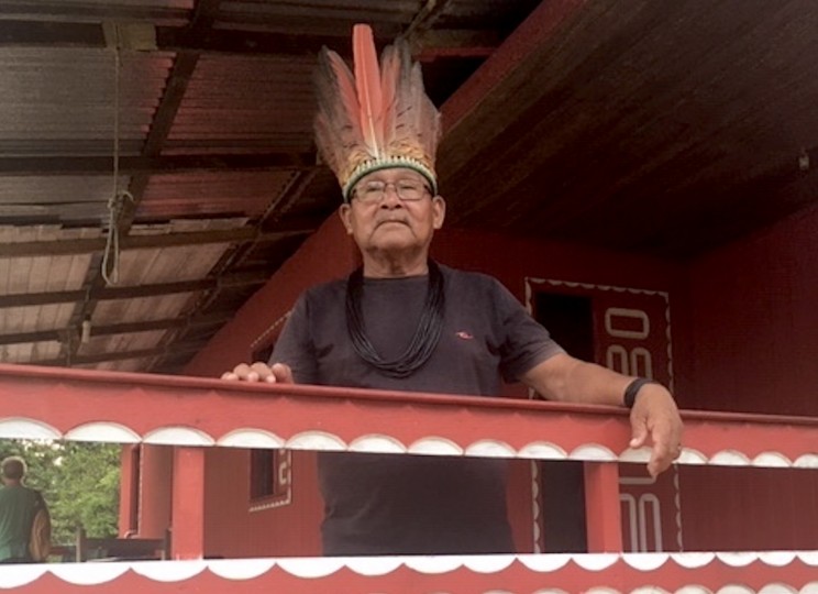 <p>El cacique Manary (Francisco Apurinã), líder de una aldea indígena</p>