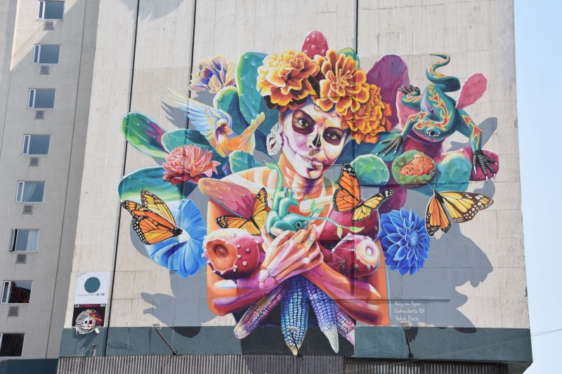 <p>Mural de La Catrina en Ciudad de México.</p>