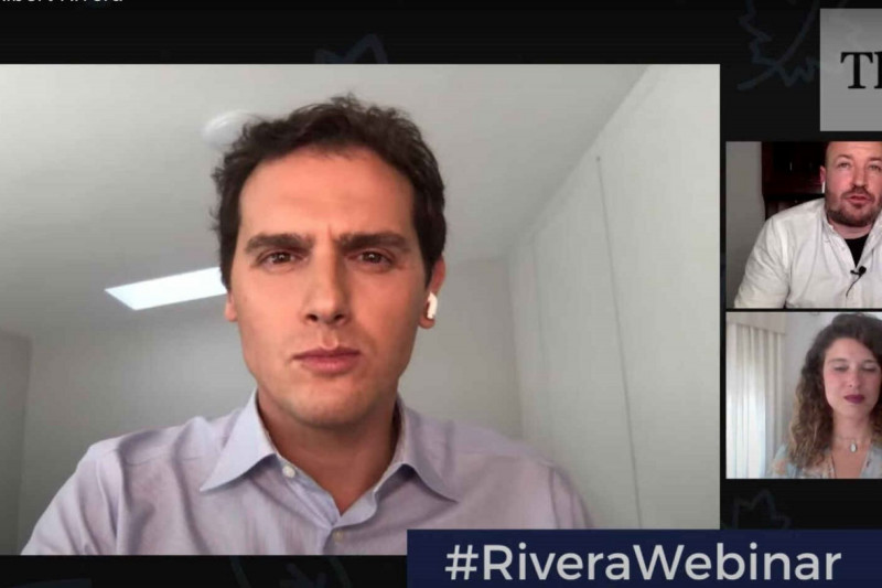 <p>Albert Rivera, durante su webinar.</p>