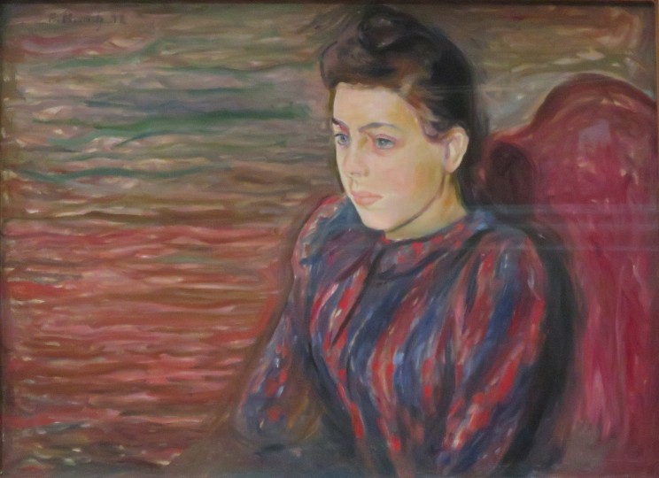 <p>Joven mujer sentada, de Edvard Munch (1892).</p>